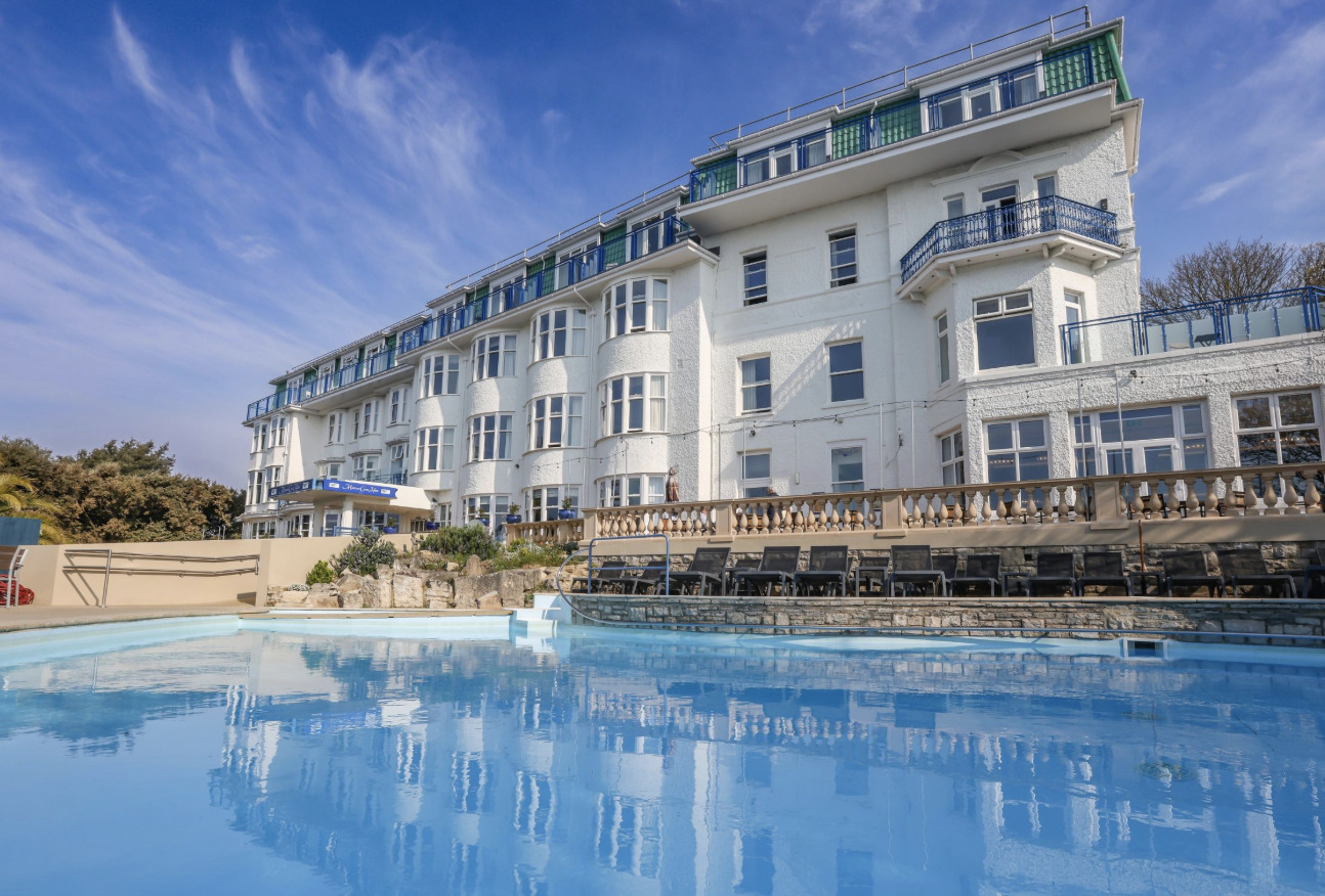 Marsham Court Hotel Bournemouth exterior with swimming pool